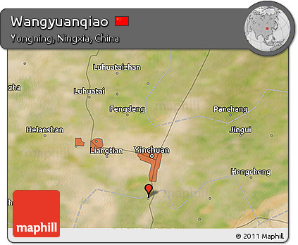 Satellite 3D Map of Wangyuanqiao