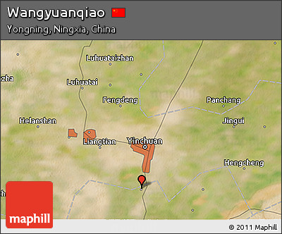 Satellite 3D Map of Wangyuanqiao