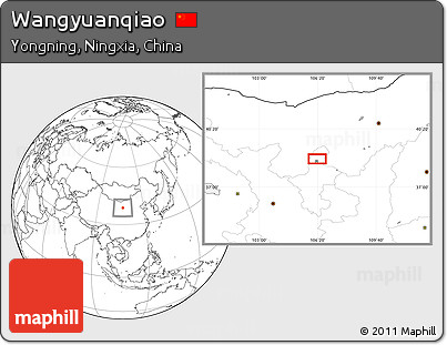 Blank Location Map of Wangyuanqiao