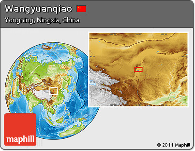Physical Location Map of Wangyuanqiao