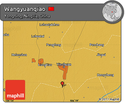 Physical Map of Wangyuanqiao