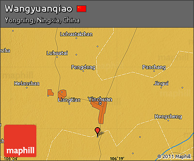 Physical Map of Wangyuanqiao