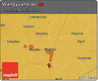 Physical Map of Wangyuanqiao