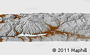 Physical Panoramic Map of the area around 38° 36' 25" N, 107° 1' 30" W