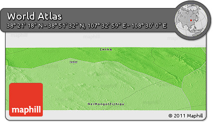 Political Panoramic Map of the Area around 38° 36' 25" N, 108° 1' 30" E