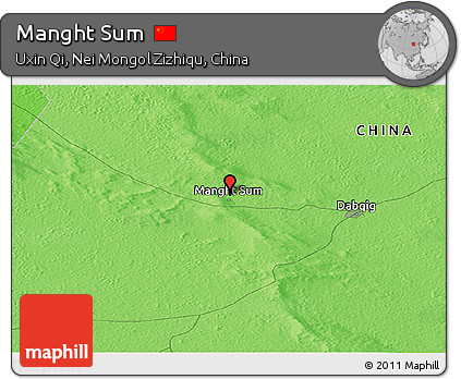 Political Panoramic Map of Manght Sum