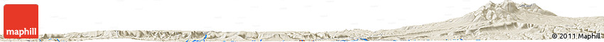 Shaded Relief Horizon Map of the Area around 38° 36' 25" N, 109° 34' 29" W