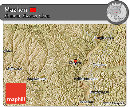 Satellite 3D Map of Mazhen