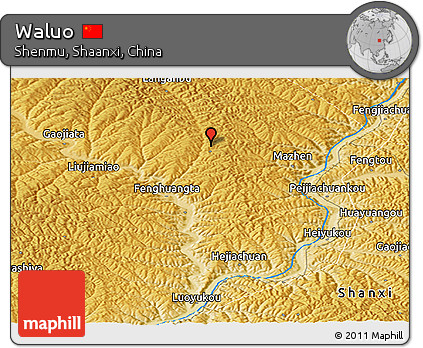 Physical Panoramic Map of Waluo