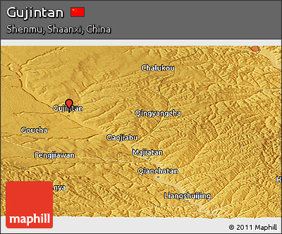 Physical Panoramic Map of Gujintan