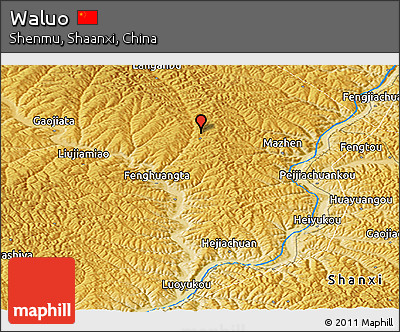 Physical Panoramic Map of Waluo