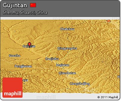 Physical Panoramic Map of Gujintan