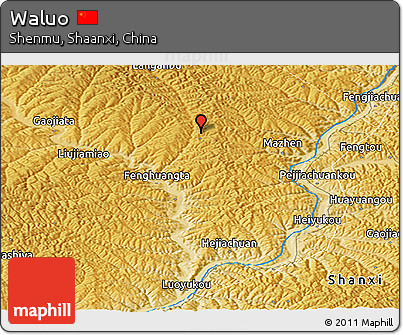 Physical Panoramic Map of Waluo