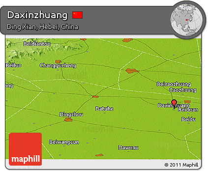 Physical Panoramic Map of Daxinzhuang