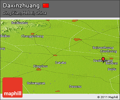 Physical Panoramic Map of Daxinzhuang