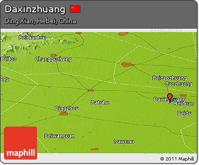 Physical Panoramic Map of Daxinzhuang