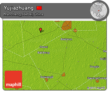 Physical 3D Map of Yujiazhuang