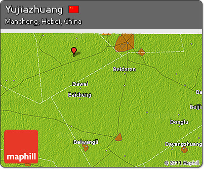 Physical 3D Map of Yujiazhuang