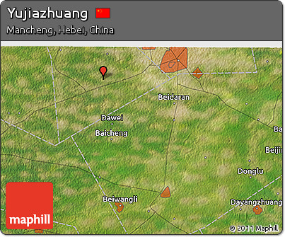Satellite 3D Map of Yujiazhuang