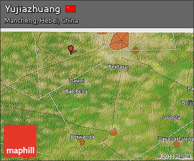 Satellite 3D Map of Yujiazhuang