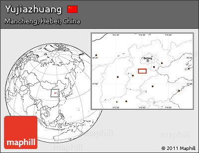 Blank Location Map of Yujiazhuang