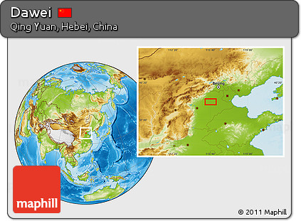 Physical Location Map of Dawei