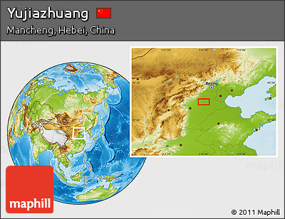 Physical Location Map of Yujiazhuang