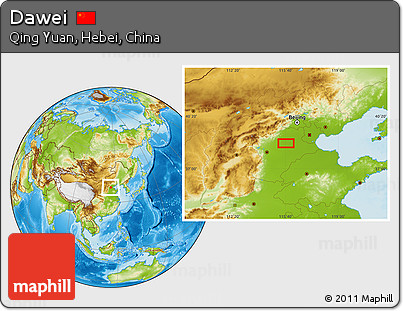 Physical Location Map of Dawei
