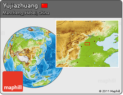 Physical Location Map of Yujiazhuang