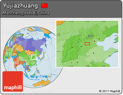Political Location Map of Yujiazhuang