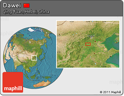 Satellite Location Map of Dawei