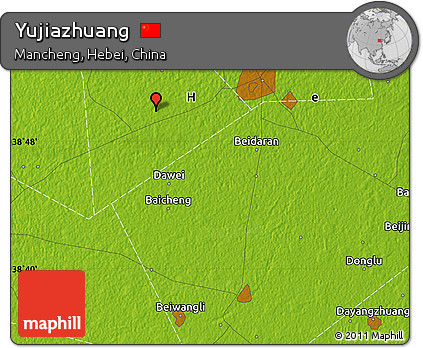 Physical Map of Yujiazhuang