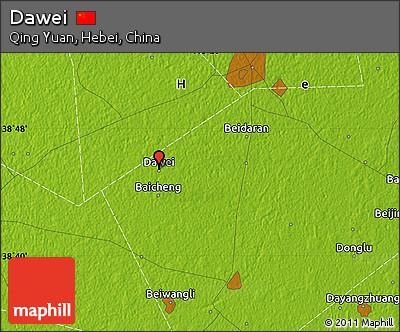 Physical Map of Dawei