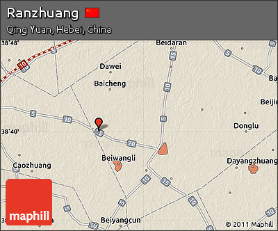 Shaded Relief Map of Ranzhuang