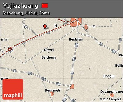 Shaded Relief Map of Yujiazhuang