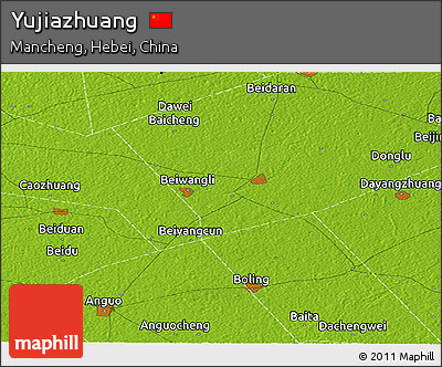 Physical Panoramic Map of Yujiazhuang