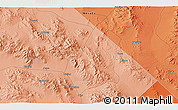 Political 3D Map of the area around 38° 36' 25" N, 118° 4' 29" W