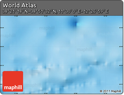 Physical Map of the Area around 38° 36' 25" N, 11° 58' 29" E