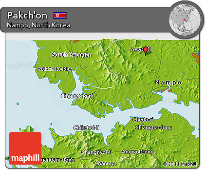 Physical 3D Map of Pakch'on