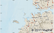 Shaded Relief Map of the area around 38° 36' 25" N, 125° 1' 30" E