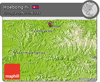 Physical 3D Map of Hoebong-ni