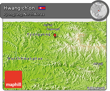 Physical 3D Map of Hwang-ch'on