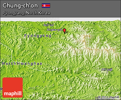 Physical 3D Map of Chung-ch'on