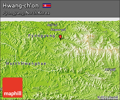 Physical 3D Map of Hwang-ch'on