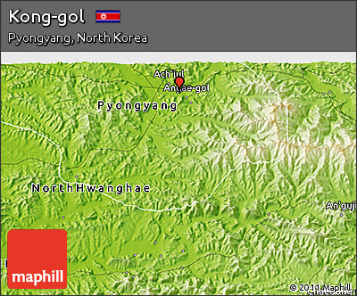Physical 3D Map of Kong-gol