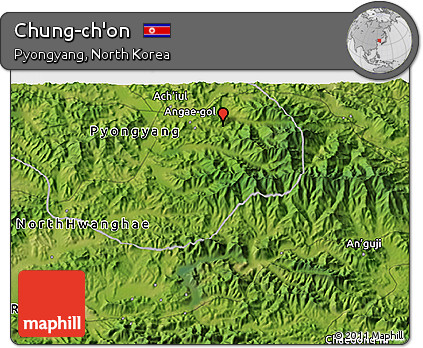 Satellite 3D Map of Chung-ch'on