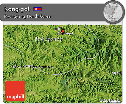 Satellite 3D Map of Kong-gol