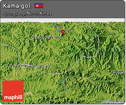 Satellite 3D Map of Kama-gol