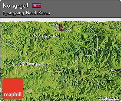 Satellite 3D Map of Kong-gol