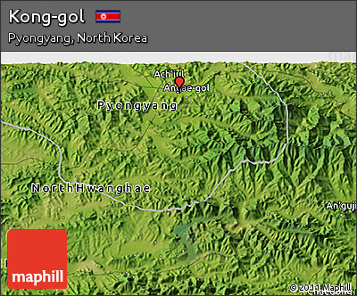 Satellite 3D Map of Kong-gol